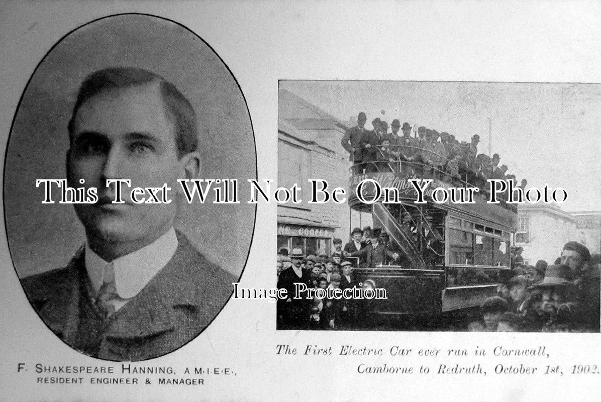 CO 354 -  First Electric Tram In Cornwall, Camborne to Redruth 1902