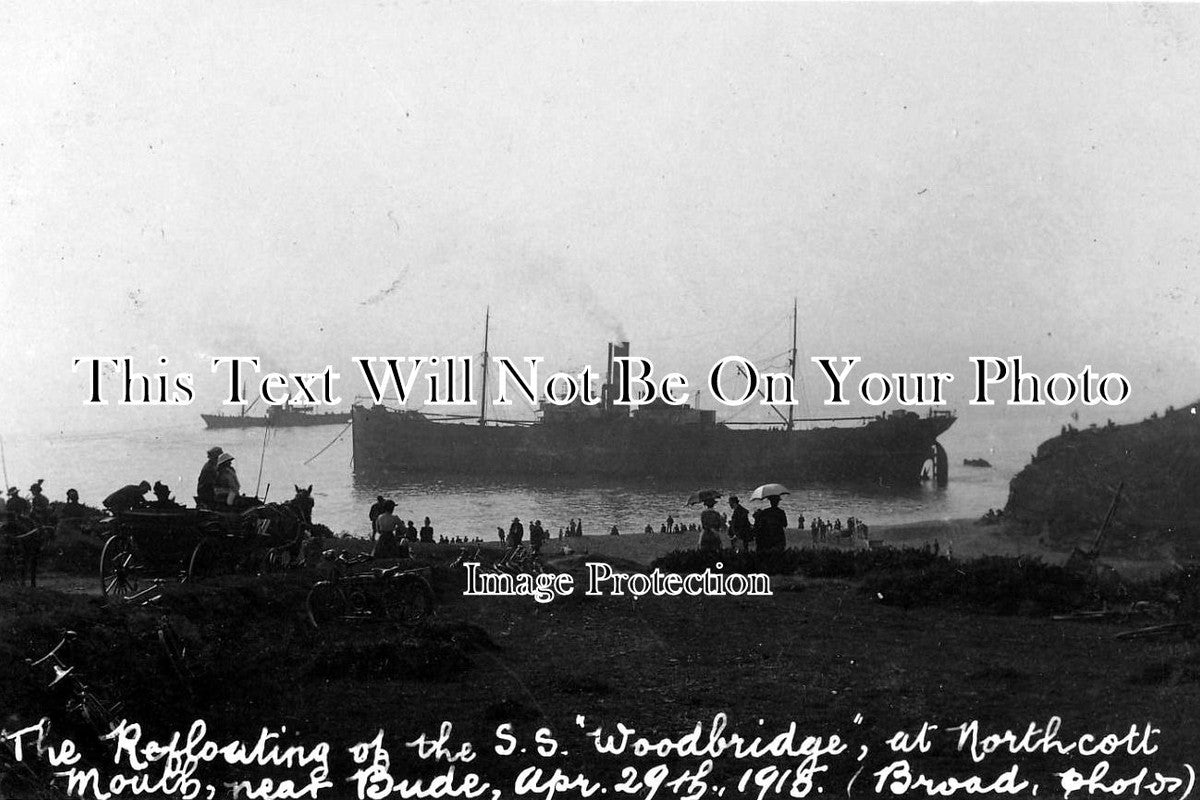 CO 37 - S.S. Woodbridge At Northcott Mouth, Bude, Cornwall 1915