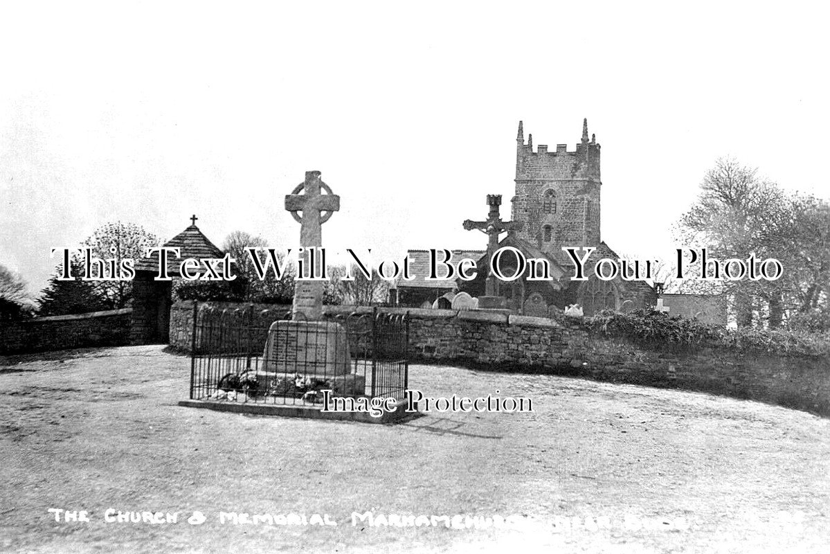 CO 3747 - The Church & War Memorial, Marhamchurch, Cornwall