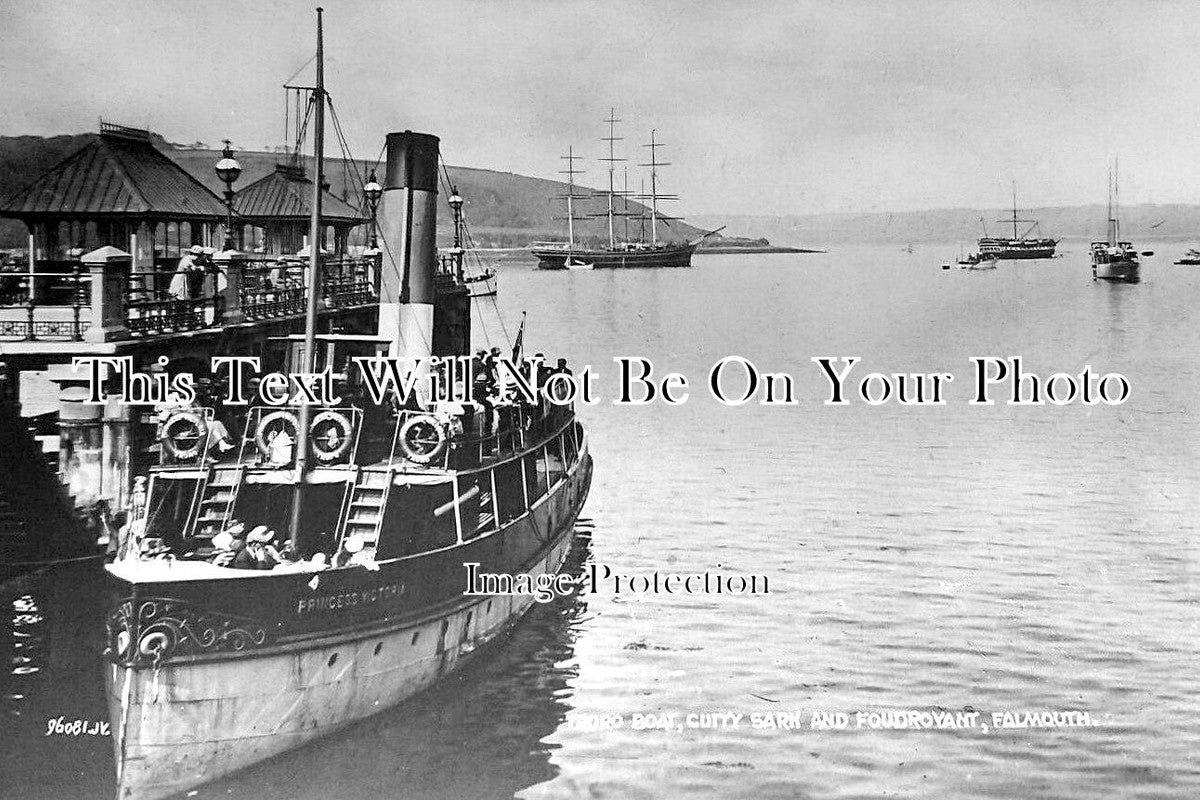 CO 3772 - Princess Victoria & Cutty Sark, Foudroyant, Falmouth, Cornwall