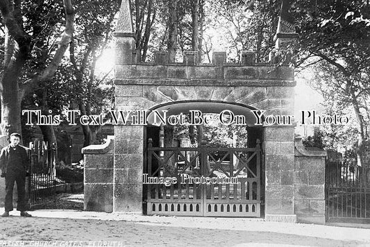 CO 3818 - Parish Church Gates, St Euny Church, Redruth, Cornwall c1904