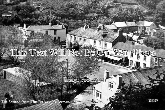 CO 3917 - The Square From The Terrace, Pentewan, Cornwall