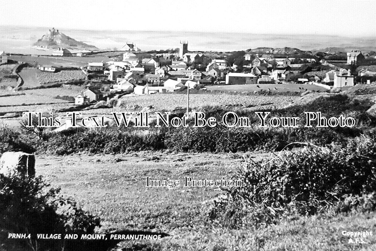 CO 3929 - Village & Mount, Perranuthnoe, Cornwall