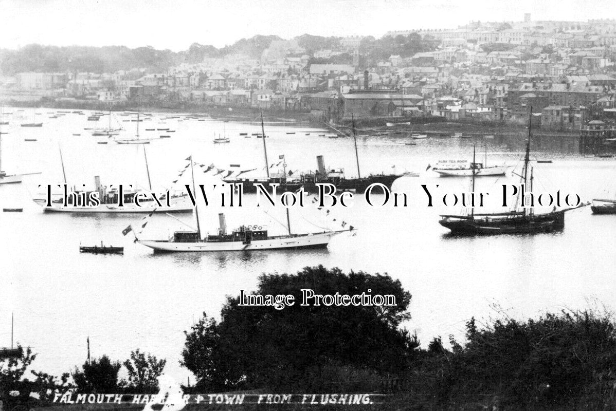CO 3942 - Falmouth Harbour & Town From Flushing, Cornwall