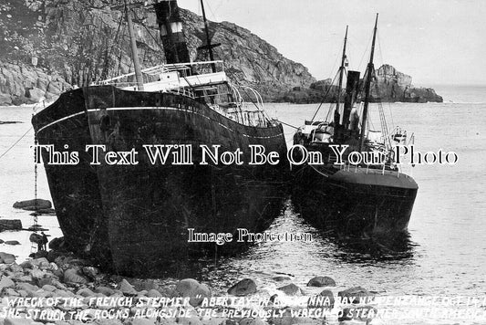 CO 3976 - Shipwreck Of Abertay & South America, Penzance, Cornwall c1912