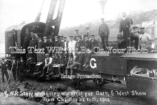 CO 4048 - GWR Staff Unloading, Bath & West Show, Truro, Cornwall 1913