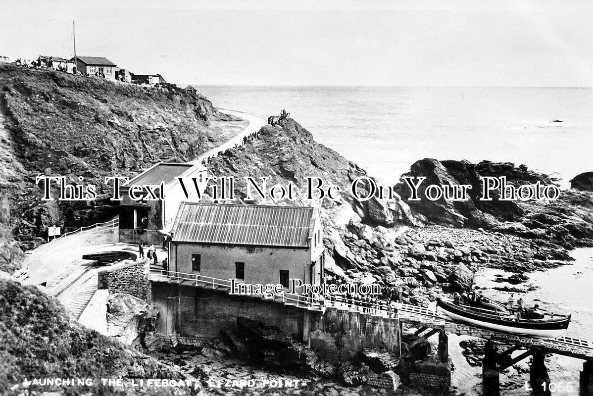 CO 4085 - Launching The Lizard Point Lifeboat, Cornwall