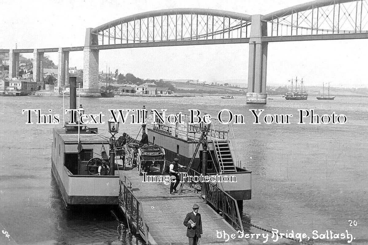 CO 4141 - The Ferry Bridge, Royal Albert Bridge, Saltash, Cornwall
