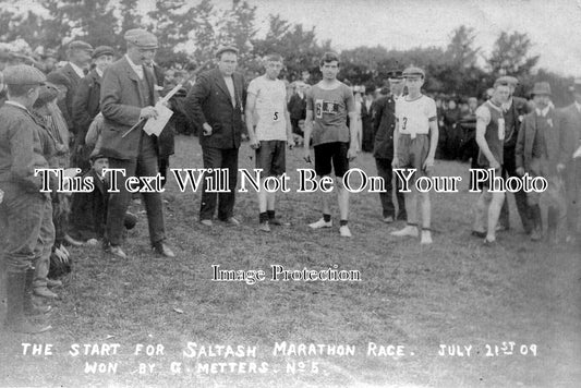 CO 4201 - The Start Of Saltash Marathon Race, Cornwall 1909