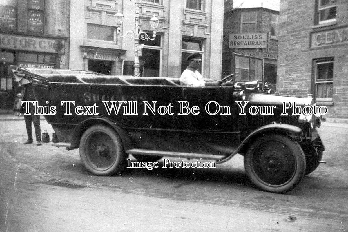 CO 4251 - Charabanc In Central Square, Newquay, Cornwall c1920