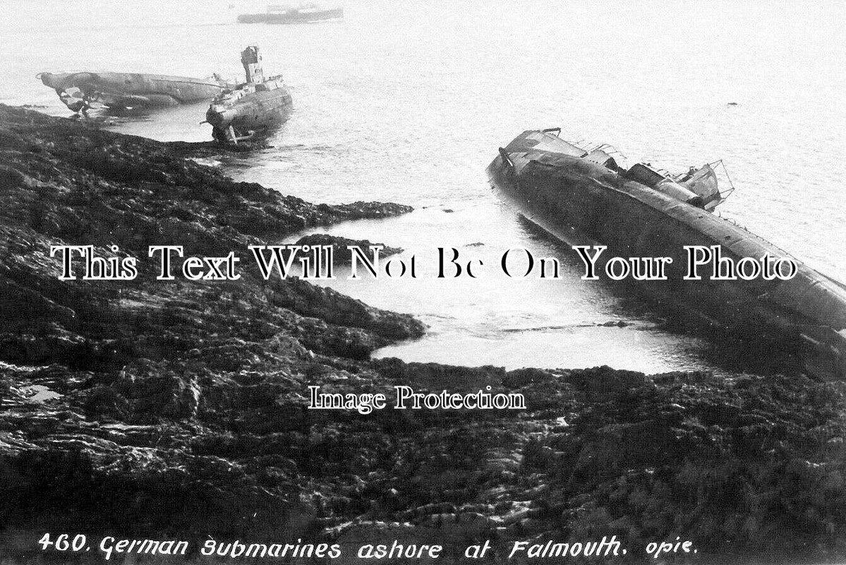 CO 4257 - German Submarines Ashore At Falmouth, Cornwall