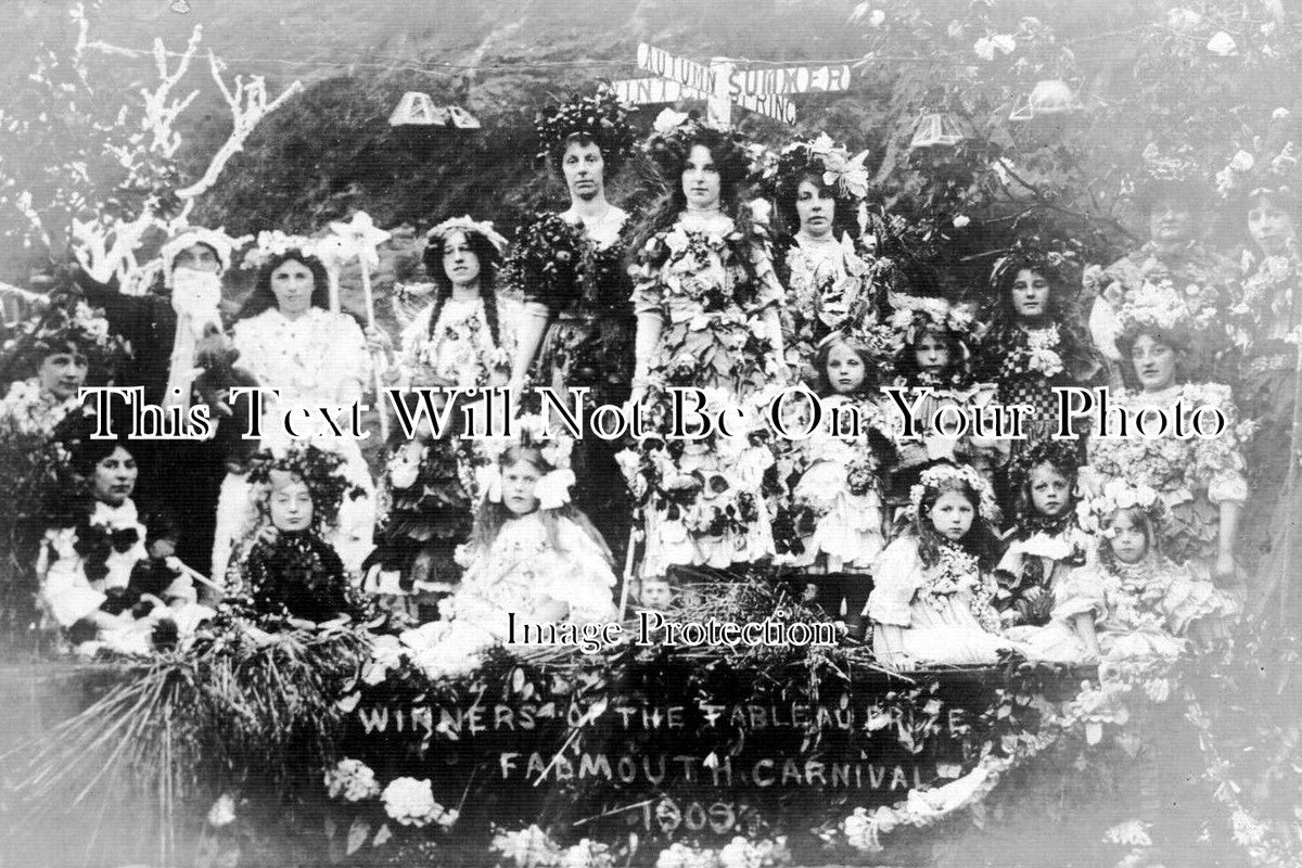 CO 439 -  Winners Of Tableau Prize, Falmouth Carnival, Cornwall 1909