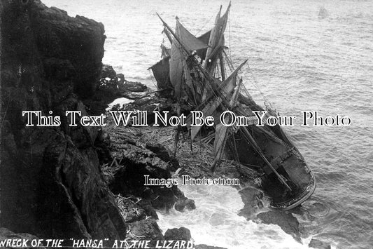 CO 455 - 'Hansa' Shipwreck, The Lizard, Cornwall c1910