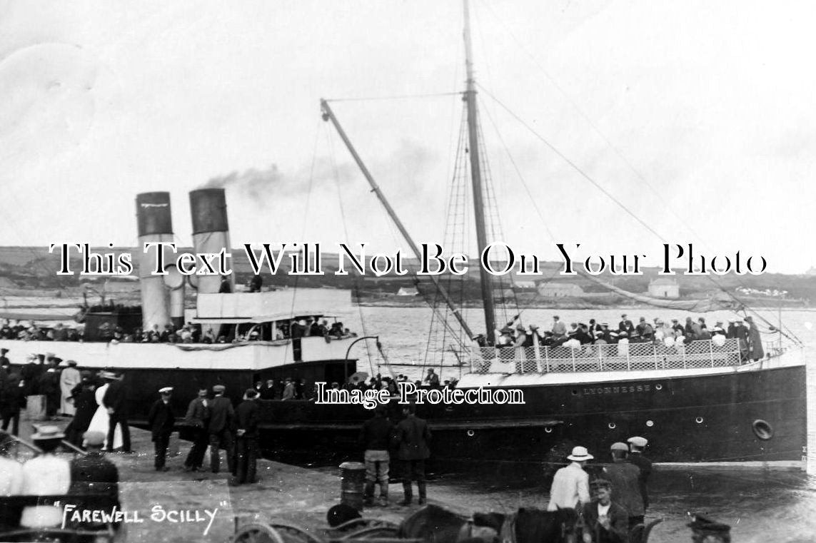 CO 461 - Lyoness Leaving St Marys, Scilly Isles, Cornwall c1910