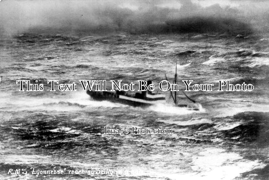 CO 491 - RMS Lyonesse Reaching Scilly Isles In A Gale, Cornwall