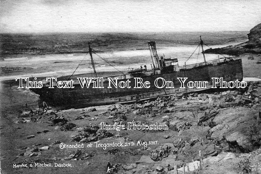 CO 538 - S.S Woodleigh Stranded At Tregardock, Cornwall 1917