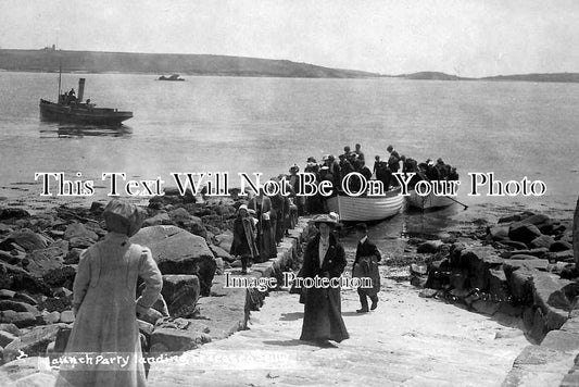CO 591 - Launch Party Landing At Tresco, Scilly Isles, Cornwall