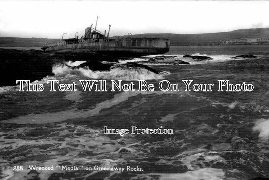 CO 65 - Wrecked Media On Greenaway Rocks, Polzeath, Cornwall c1930