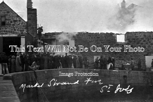 CO 692 - Market Strand Fire, St Ives, Cornwall c1915