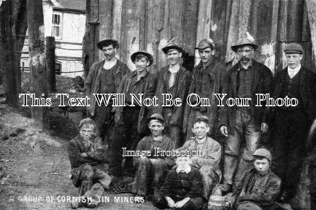 CO 740 - Cornish Tin Miners, East Pool Mine, Illogan, Cornwall c1905