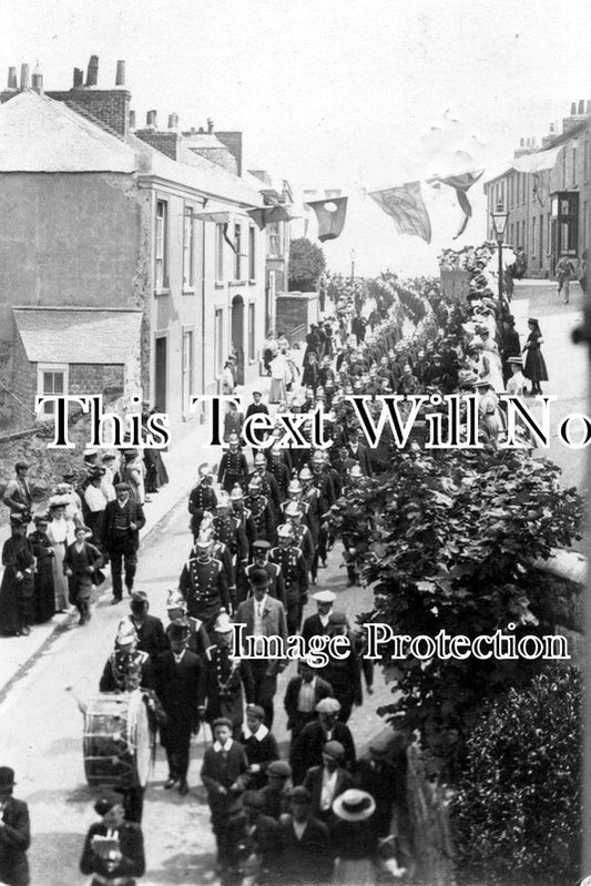 CO 802 - The Visit Of Cornish Fire Brigades To St Ives, Cornwall 1908