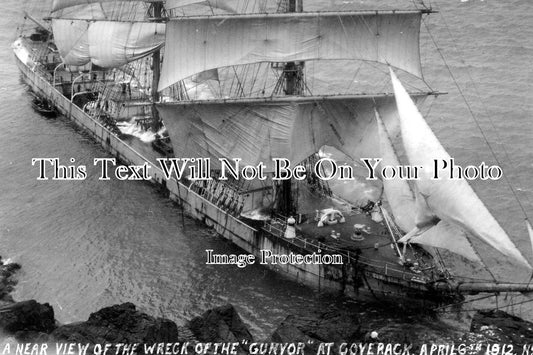 CO 82 - Gunvor Shipwreck, Cornwall c1912