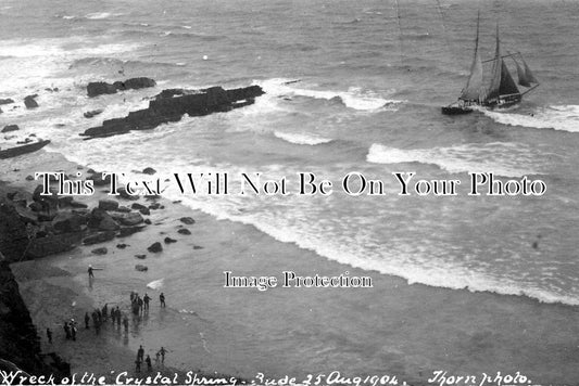 CO 852 - Shipwreck Of Crystal Spring, Bude, Cornwall c1904