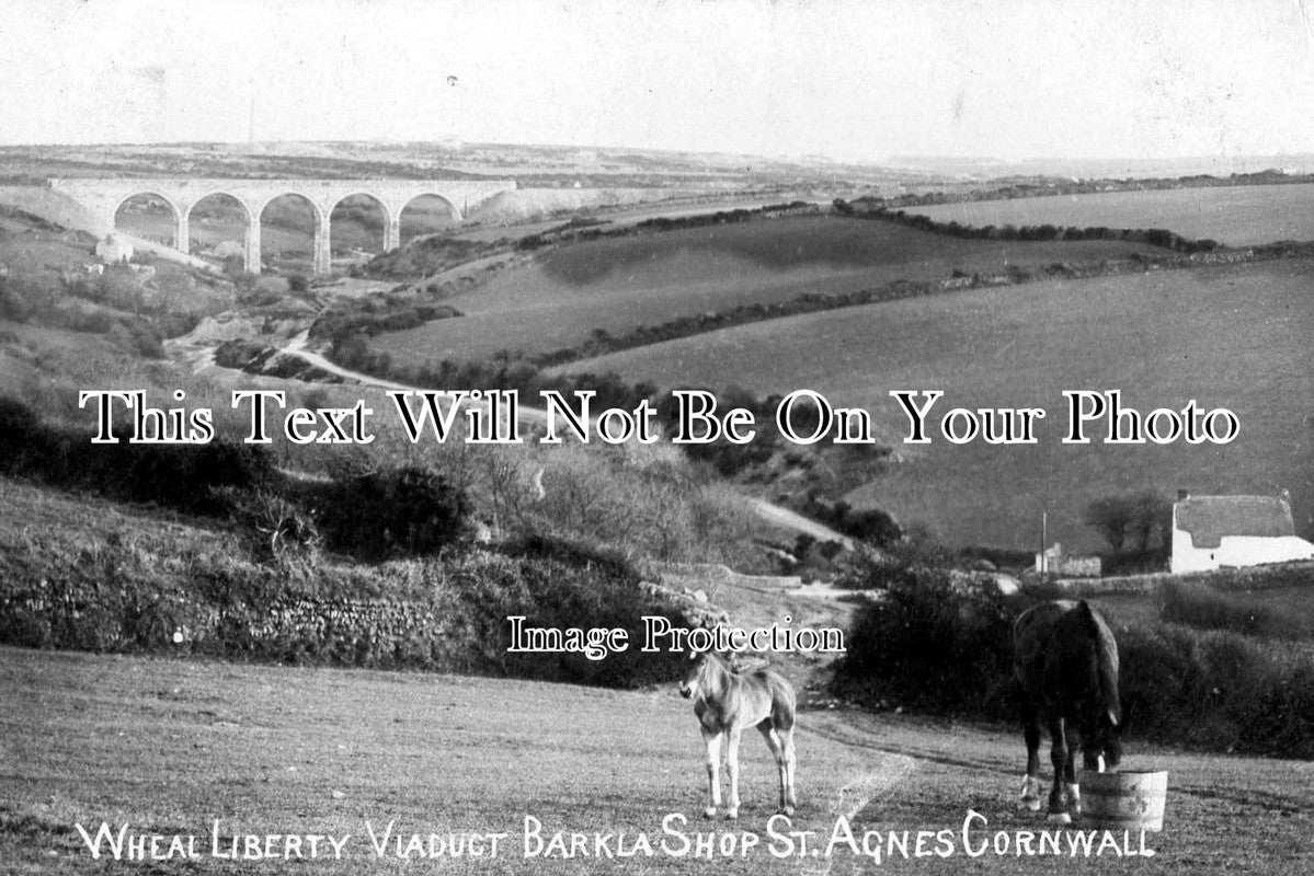 CO 853 - Wheal Liberty Viaduct, Barkla Shop, St Agnes, Cornwall c1907