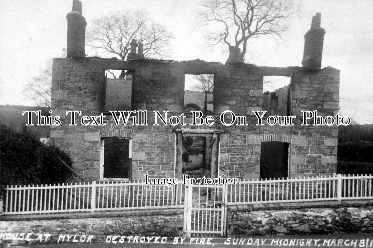 CO 889 - House Fire, Mylor, Cornwall 1914