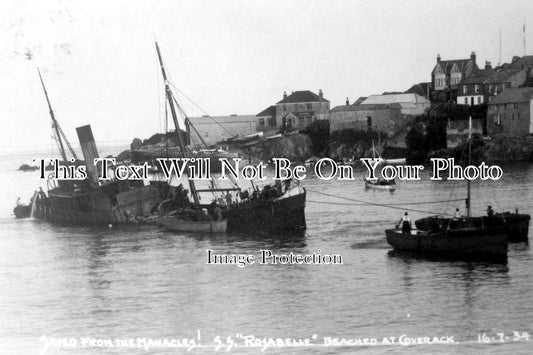CO 968 - SS Rosabelle Shipwreck, Coverack, Cornwall 1934