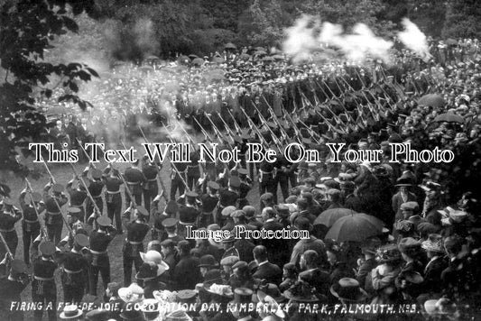 CO 972 - Firing Salute, Kimberley Park, Coronation Day, Falmouth, Cornwall 1911