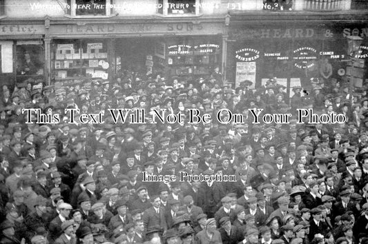 CO 995 - Waiting To Hear The Poll Declared, Truro, Cornwall 1910