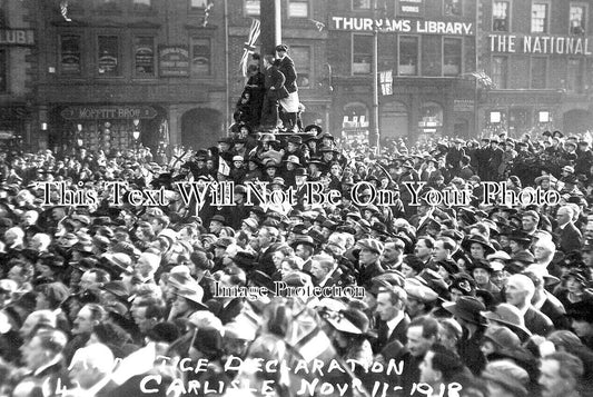 CU 1062 - The Armistice Declaration, English Street, Carlisle 1918