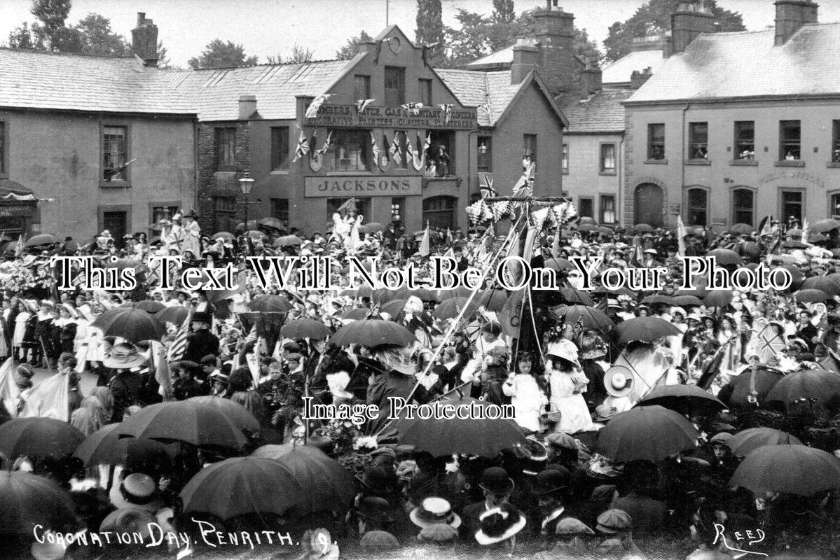 CU 116 - Coronation Day, Penrith, Cumbria, Cumberland 1911
