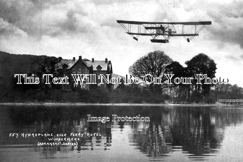 CU 1197 - Hydroplane Over Ferry Hotel, Windermere, Cumbria