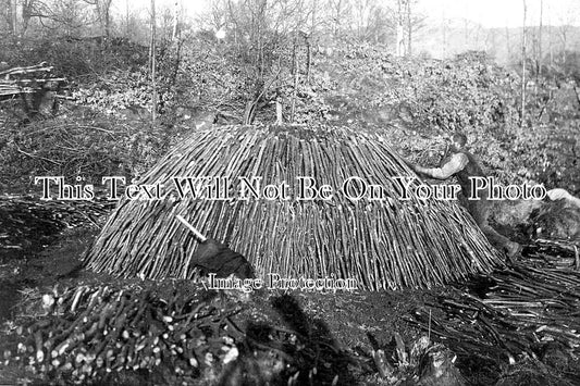 CU 1281 - Stacking Hazel Wood At Sawrey, Cumbria