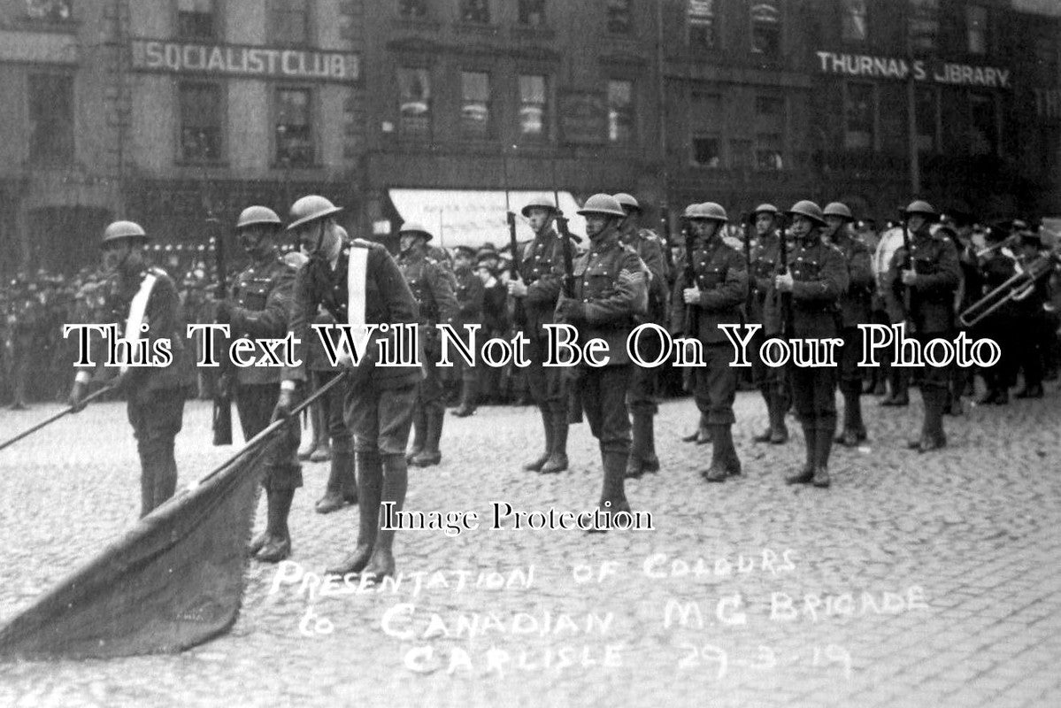 CU 1298 - Presentation Of Colours, Canadian MG, Carlisle, Cumbria WW1