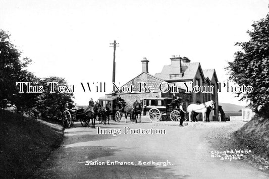 CU 1327 - Sedbergh Railway Station Entrance, Cumbria