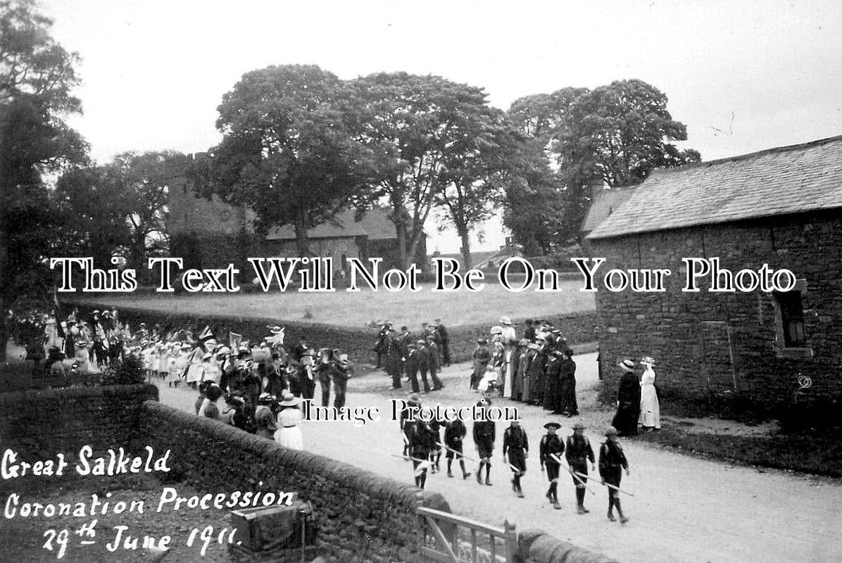 CU 1355 - Great Salkeld Coronation Procession, Cumbria 1911