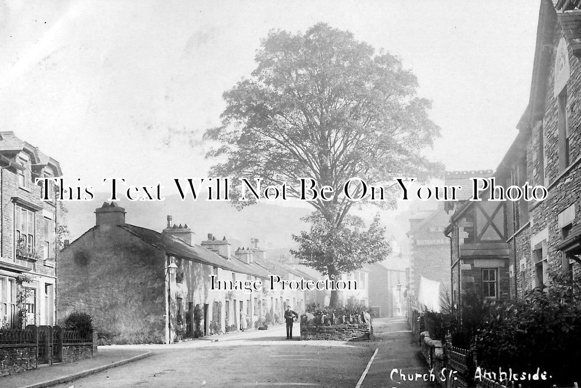 CU 140 - Church Street, Ambleside, Cumbria, Cumberland c1909