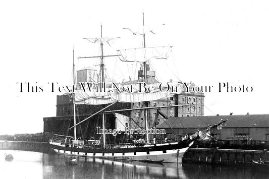 CU 1441 - Sailing Ship, Silloth Dock, Solway, Cumbria