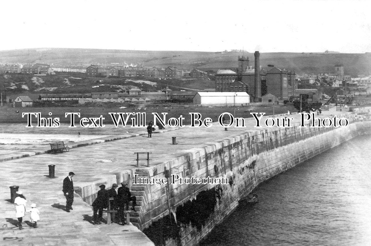 CU 1456 - North Pier & Town, Whitehaven, Cumbria