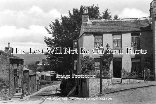 CU 1460 - Town Foot & Railway Station, Alston, Cumbria c1916