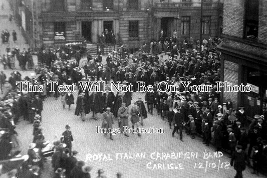 CU 1464 - Royal Italian Carabinieri Band, Carlisle, Cumbria 1918