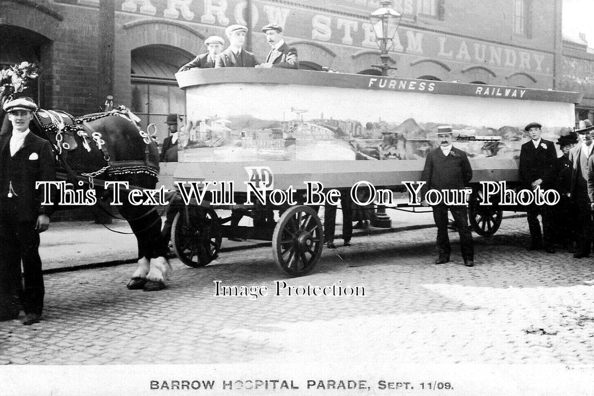 CU 1477 - Barrow In Furness Hospital Parade, Cumbria 1909