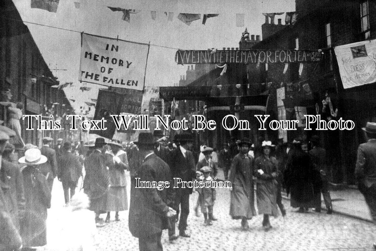 CU 1486 - Peace Celebrations, Rydall Street, Carlisle, Cumbria