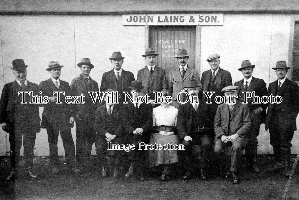 CU 1521 - John Laing & Son Engineers Staff, Carlisle, Cumbria c1920