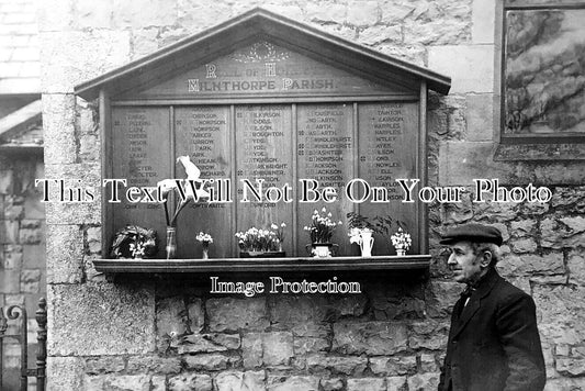 CU 1599 - Roll Of Honour Memorial, Milnthorpe Parish, Cumbria