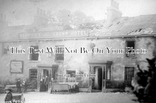 CU 16 - Grange Over Sands, Crown Hotel After The Fire, Cumbria c1908