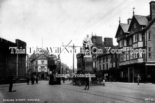 CU 165 - English Street, Carlisle, Cumbria, Cumberland c1915